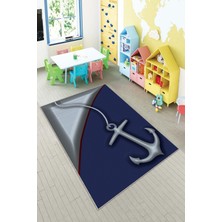 Pelangi Ekonomik Desenli Renkli Dijital Baskı Yıkanabilir Kaymaz Taban Modern Çocuk Halısı.(Süngersiz)