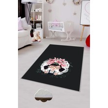 Pelangi Desenli Renkli Dijital Baskılı Yıkanabilir Kaymaz Taban Modern Mutfak Halısı (Süngersiz)