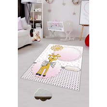 Pelangi Desenli Renkli Dijital Baskılı Yıkanabilir Kaymaz Taban Modern Mutfak Halısı (Süngersiz)