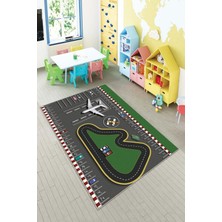 Pelangi Ekonomik Desenli Renkli Dijital Baskı Yıkanabilir Kaymaz Taban Modern Çocuk Halısı.(Süngersiz)