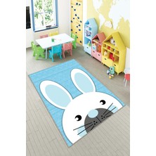 Pelangi Ekonomik Desenli Renkli Dijital Baskı Yıkanabilir Kaymaz Taban Modern Çocuk Halısı.(Süngersiz)