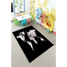 Pelangi Ekonomik Desenli Renkli Dijital Baskı Yıkanabilir Kaymaz Taban Modern Çocuk Halısı.(Süngersiz)