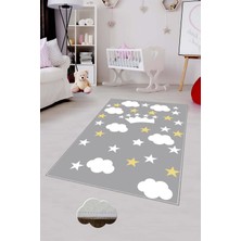 Pelangi Desenli Renkli Dijital Baskılı Yıkanabilir Kaymaz Taban Modern Mutfak Halısı (Süngersiz)