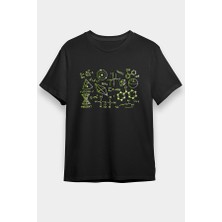 Darkhane Kimya Atomlar Siyah Unisex Tişört T-Shirt