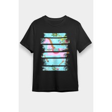 Darkhane Lila At Siyah Unisex Tişört T-Shirt