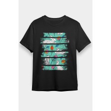 Darkhane Tavşan Siyah Unisex Tişört T-Shirt
