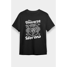 Darkhane Atom Proton Nötron Eelektron Siyah Unisex Tişört T-Shirt