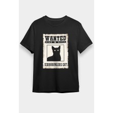 Darkhane Schrödinger'in Kedisi Aranıyor Ilan Siyah Unisex Tişört T-Shirt