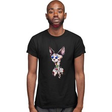 Darkhane Tattoo Sfenks Kedi Siyah Unisex Tişört T-Shirt