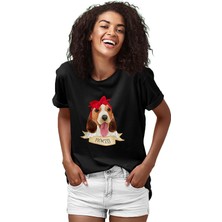 Darkhane Prenses Beagle Siyah Unisex Tişört T-Shirt