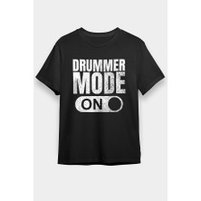 Darkhane Bateri Modu Açık Siyah Unisex Tişört T-Shirt