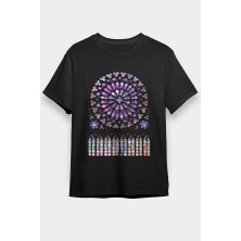 Darkhane Notre Dame Katedrali Siyah Unisex Tişört T-Shirt