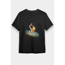 Darkhane Galakside Banyo Siyah Unisex Tişört T-Shirt
