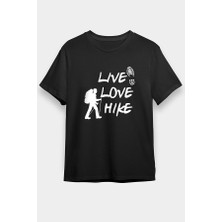 Darkhane Doğa Yürüyüşü - Trekking Siyah Unisex Tişört T-Shirt