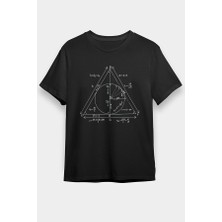 Darkhane Trigonometri Geometri Siyah Unisex Tişört T-Shirt