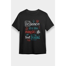 Darkhane Bilim Sihir Siyah Unisex Tişört T-Shirt
