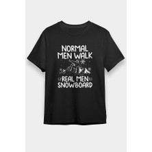 Darkhane Snowboarding Siyah Unisex Tişört T-Shirt