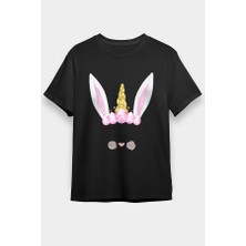 Darkhane Paskalya Siyah Unisex Tişört T-Shirt