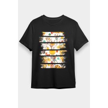Darkhane Sihirbaz Fil Sirk Fili Şapkada Tavşan Siyah Unisex Tişört T-Shirt