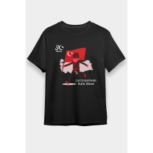 Darkhane 30 Ağustos Zafer Bayramı Siyah Unisex Tişört T-Shirt