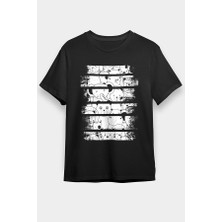 Darkhane Fil Aslan Aygır Hayvanlar Siyah Unisex Tişört T-Shirt