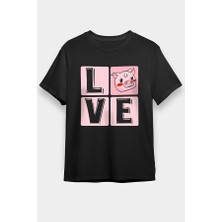 Darkhane Domuzcuk Sevgisi Siyah Unisex Tişört T-Shirt