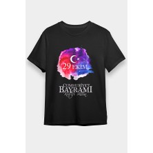 Darkhane 29 Ekim Cumhuriyet Bayramı Siyah Unisex Tişört T-Shirt