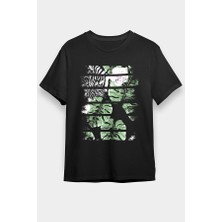 Darkhane Tropik Zebra Siyah Unisex Tişört T-Shirt
