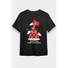 Darkhane 19 Mayıs Atatürk'ü Anma, Gençlik ve Spor Bayramı Siyah Unisex Tişört T-Shirt