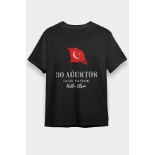 Darkhane 30 Ağustos Zafer Bayramı Siyah Unisex Tişört T-Shirt