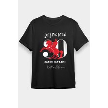 Darkhane 30 Ağustos Zafer Bayramı Siyah Unisex Tişört T-Shirt