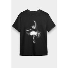 Darkhane Galaksi Balerin Siyah Unisex Tişört T-Shirt
