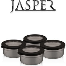 Jasper JPR-0105 Çok Amaçlı 415ML 4 Adet Cam Saklama Kabı Saklama Seti