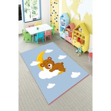 Pelangi Desenli Renkli Dijital Baskı Yıkanabilir Kaymaz Taban Modern Çocuk Halısı ve Yolluk.