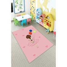 Pelangi Desenli Renkli Dijital Baskı Yıkanabilir Kaymaz Taban Modern Çocuk Halısı ve Yolluk.
