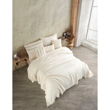 Destiny Hometex 4 Katlı Multi Müslin Bej Jakarlı Naturel, Yumuşacık %100 Pamuklu 2 Adet Yastık Kılıfı 50X70CM