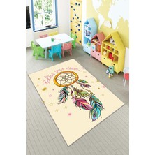 Pelangi Desenli Renkli Dijital Baskı Yıkanabilir Kaymaz Taban Modern Çocuk Halısı ve Yolluk.