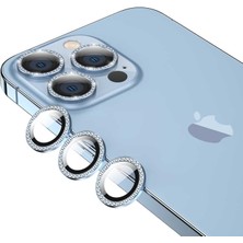 Nettech Apple iPhone 11 Pro Max Uyumlu Diamond Taşlı Model Kamera Cam Koruyucu