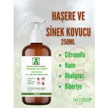 AKTARZANE Sivrisinek, Sinek ve Haşere Böcek Kovucu Doğal Sprey Citronella Limon Otu Yağı Okaliptus Nane 250 ml