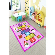 Pelangi Desenli Renkli Dijital Baskılı Yıkanabilir Kaymaz Taban Modern Mutfak Halısı (Süngersiz)