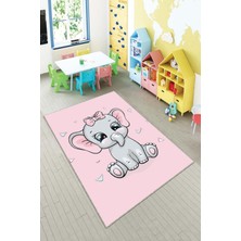 Pelangi Desenli Renkli Dijital Baskılı Yıkanabilir Kaymaz Taban Modern Mutfak Halısı (Süngersiz)