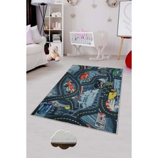 Pelangi Desenli Renkli Dijital Baskılı Yıkanabilir Kaymaz Taban Modern Mutfak Halısı (Süngersiz)