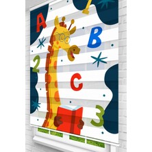 For Home Turkey Zürafa Çocuk Odası Zebra Perde - Baskılı Stor Zebra Perde