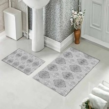 Pelangi Banyo Halısı Ikili Klozet Takımı Kaymaz Tabanlı (60 cm x 100 cm + 40 cm x 60 Cm)