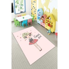 Pelangi Desenli Renkli Dijital Baskı Yıkanabilir Kaymaz Taban Modern Çocuk Halısı ve Yolluk.