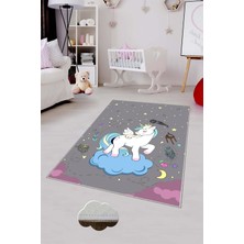 Pelangi Desenli Renkli Dijital Baskılı Yıkanabilir Kaymaz Taban Modern Mutfak Halısı (Süngersiz)