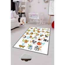 Pelangi Desenli Renkli Dijital Baskılı Yıkanabilir Kaymaz Taban Modern Mutfak Halısı (Süngersiz)