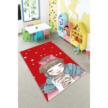 Pelangi Desenli Renkli Dijital Baskı Yıkanabilir Kaymaz Taban Modern Çocuk Halısı ve Yolluk.