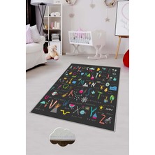 Pelangi Desenli Renkli Dijital Baskı Yıkanabilir Kaymaz Taban Modern Çocuk Halısı ve Yolluk.