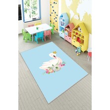 Pelangi Desenli Renkli Dijital Baskı Yıkanabilir Kaymaz Taban Modern Çocuk Halısı ve Yolluk.